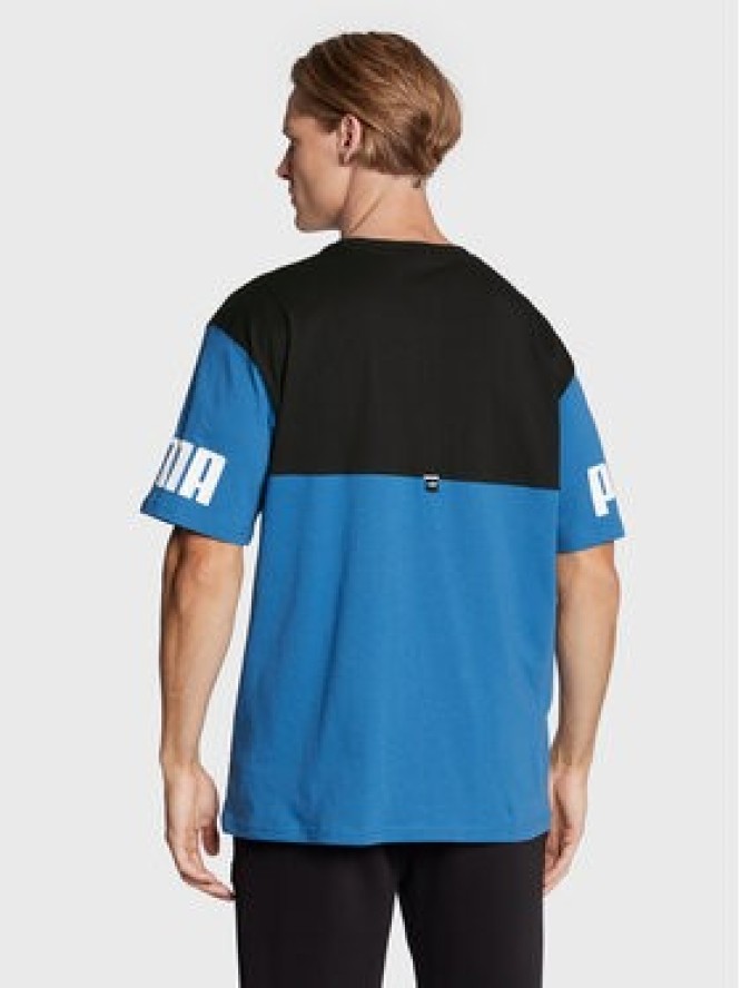 Puma T-Shirt Powr Colorblock 849801 Granatowy Relaxed Fit