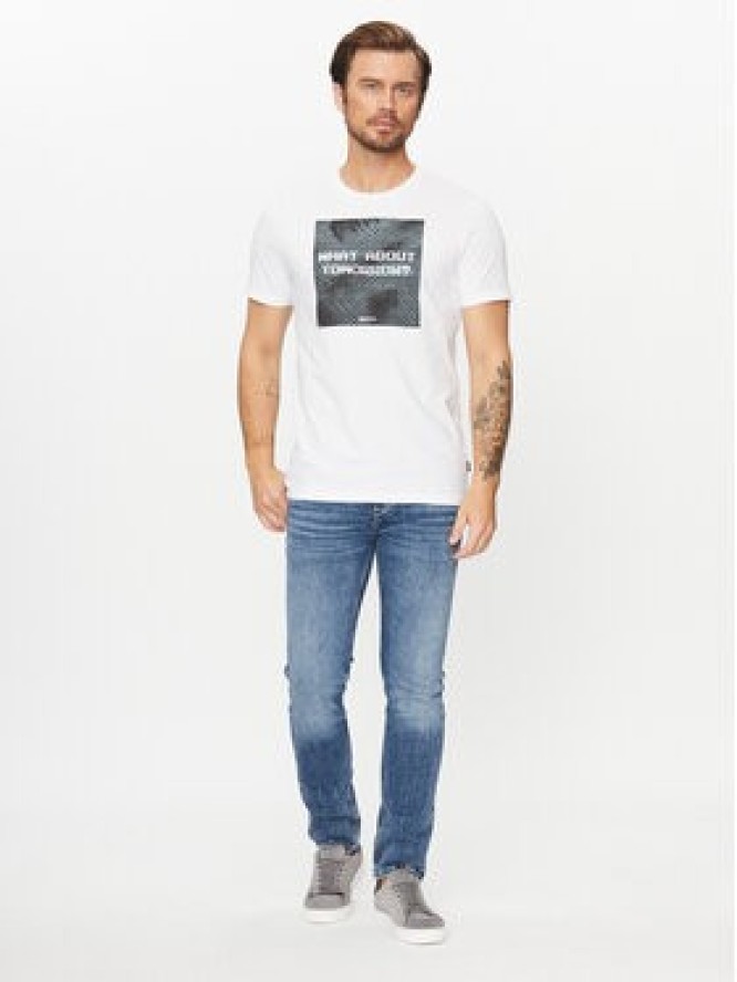 Boss T-Shirt Temessage 50503552 Biały Relaxed Fit