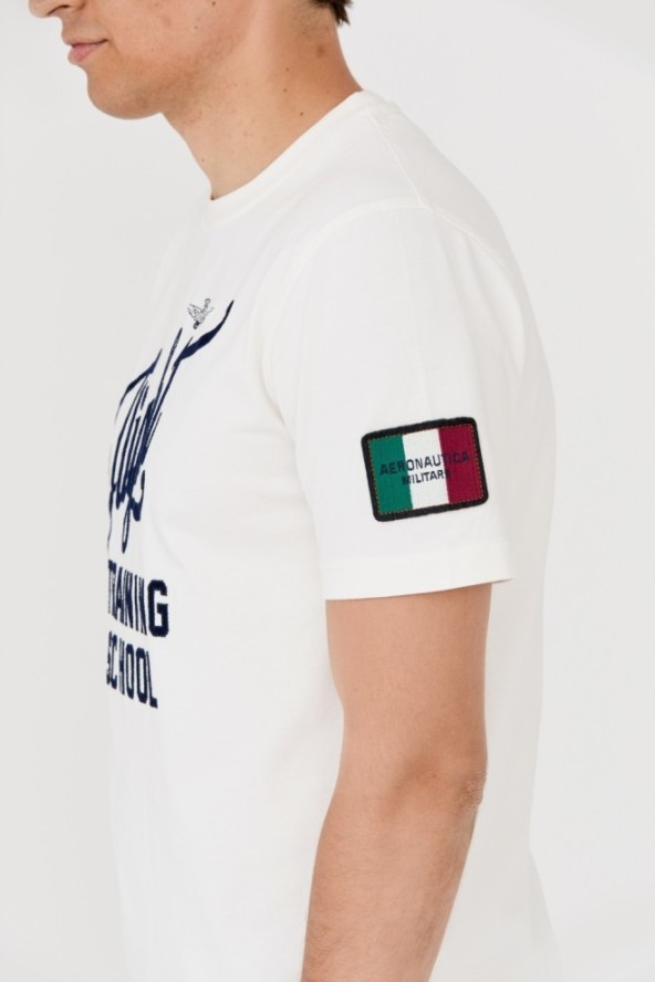 AERONAUTICA MILITARE Biały t-shirt męski