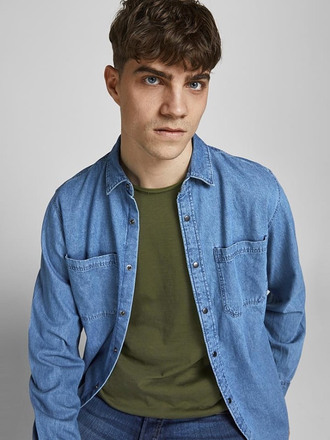 Jack & Jones Koszulka "Basher" w kolorze khaki rozmiar: S