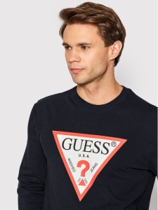 Guess Bluza M2YQ37 K6ZS1 Granatowy Slim Fit