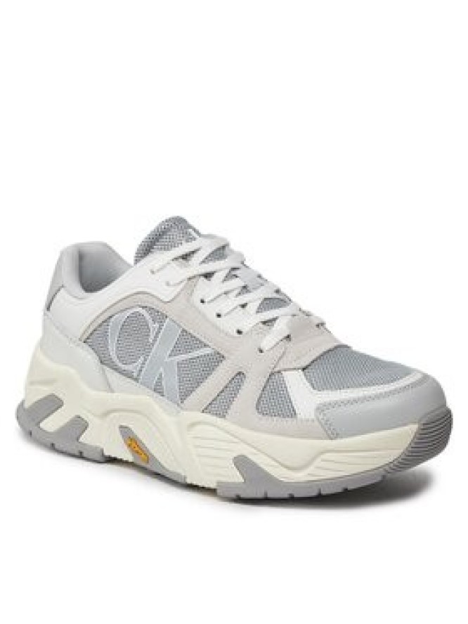 Calvin Klein Jeans Sneakersy Chunky Runner Vibram Lth Mix YM0YM00719 Szary