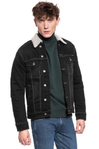 MUSTANG New York Shearling MĘSKA KURTKA PRZEJŚCIOWA DENIM BLACK 1008509 4000 982