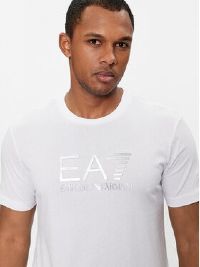 EA7 Emporio Armani T-Shirt 3DPT71 PJM9Z 1100 Biały Regular Fit