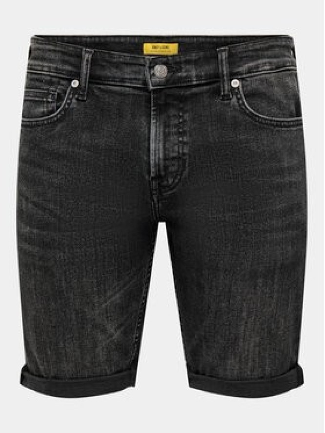 Only & Sons Szorty jeansowe 22025192 Czarny Slim Fit