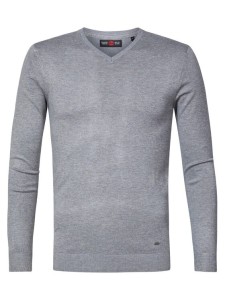 Petrol Industries Sweter M-NOOS-KWV002 Szary Slim Fit