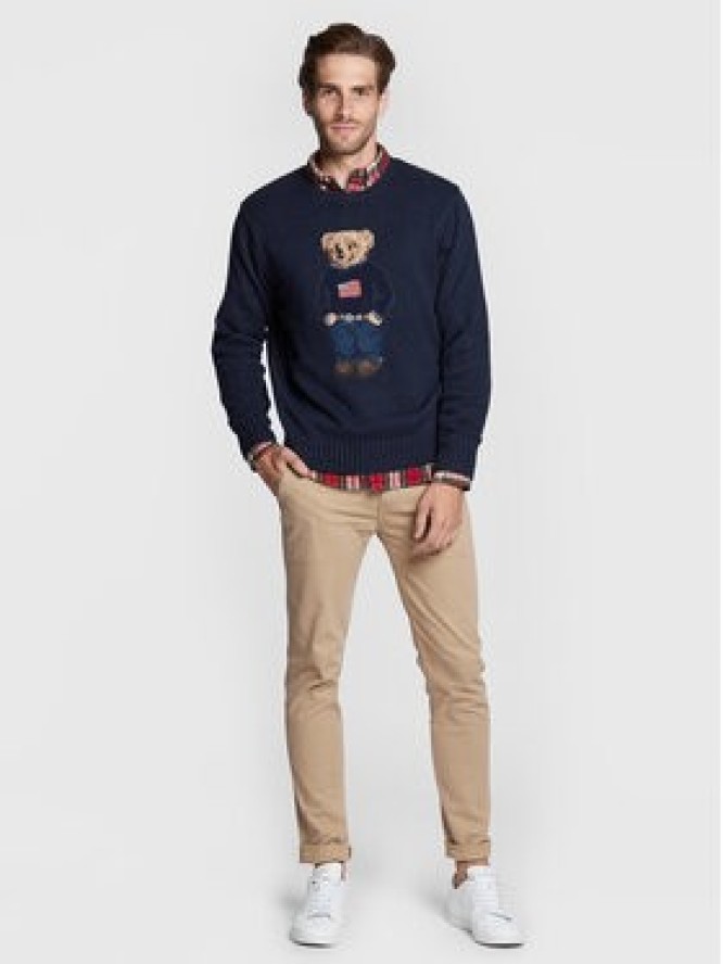 Polo Ralph Lauren Sweter 710860374001 Granatowy Regular Fit