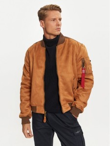 Alpha Industries Kurtka bomber 148122 Brązowy Regular Fit