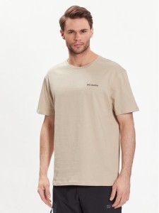 Columbia T-Shirt Basic Logo 1680053 Beżowy Regular Fit