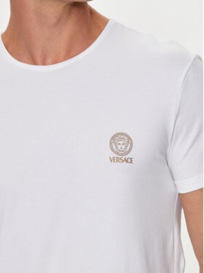 Versace Komplet 2 t-shirtów AU10193 1A10011 Biały Slim Fit