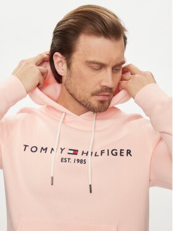 Tommy Hilfiger Bluza Logo MW0MW11599 Różowy Regular Fit