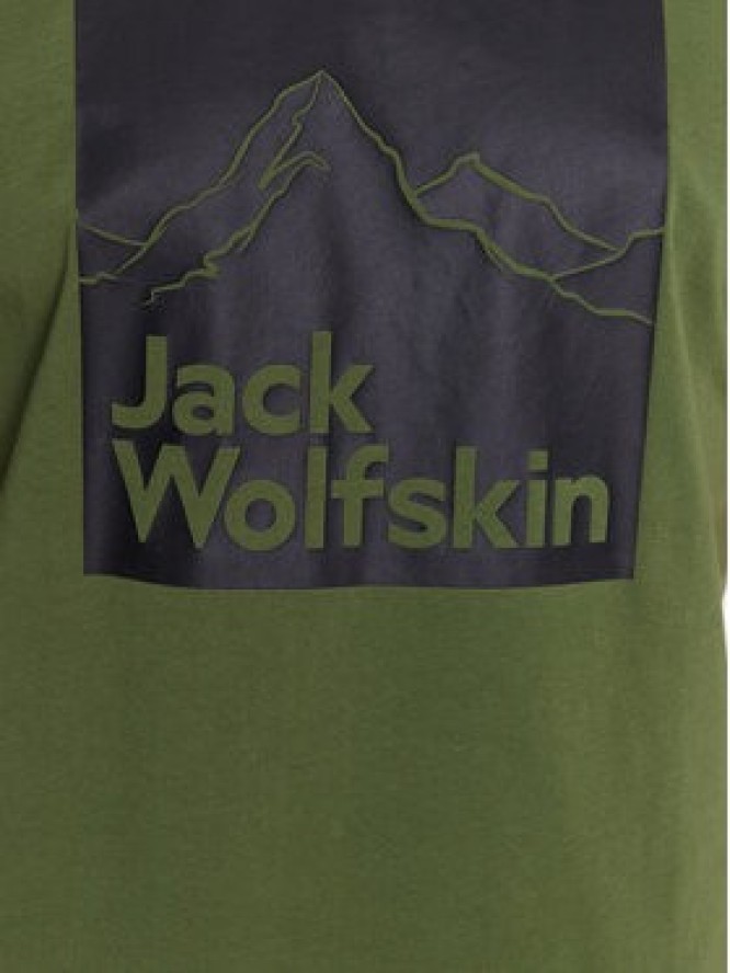 Jack Wolfskin T-Shirt Brand 1809021 Zielony Regular Fit