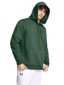 Bluza dresowa nierozpinana z kapturem męska Under Armour UA Icon Fleece Hoodie - zielona