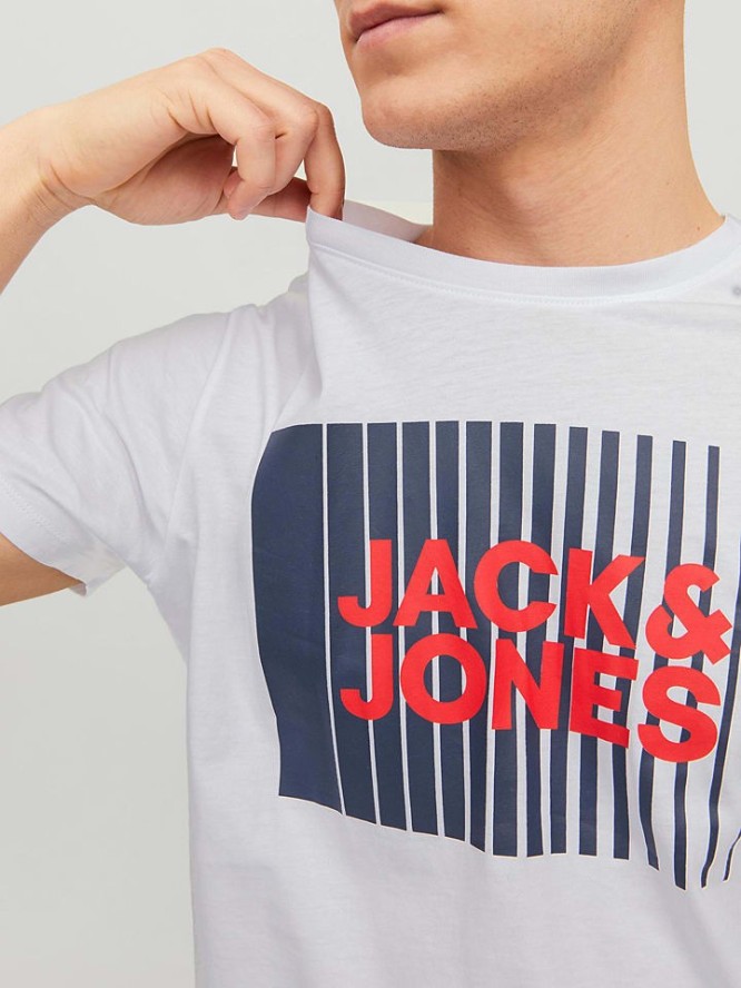 Jack & Jones Koszulka "Corp Logo" w kolorze białym rozmiar: XXL