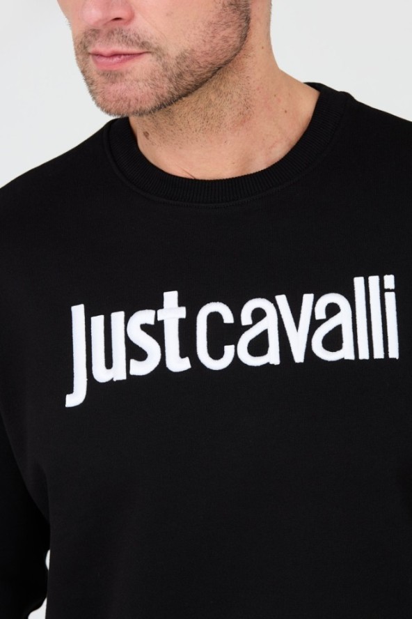 JUST CAVALLI Czarna bluza R Logo