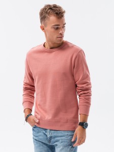 Bluza męska bez kaptura bawełniana - różowa B1146 - XXL