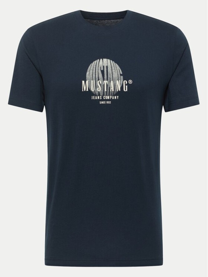 Mustang T-Shirt Austin 1015646 Granatowy Regular Fit