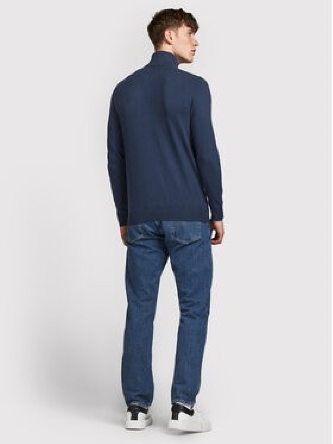 Jack&Jones Sweter Emil 12189339 Granatowy Regular Fit