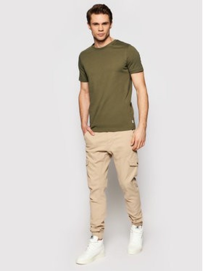 Jack&Jones T-Shirt Orrganic Basic 12156101 Zielony Slim Fit