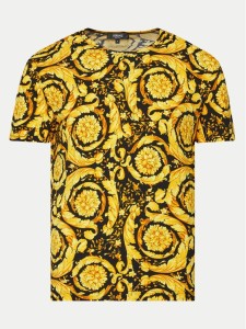 Versace T-Shirt 1000959 1A11188 Żółty Regular Fit