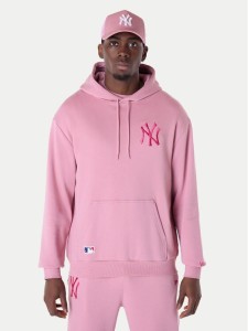 New Era Bluza New York Yankees MLB League 60596174 Różowy Regular Fit