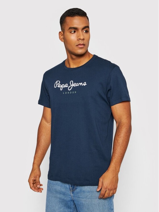 Pepe Jeans T-Shirt Eggo PM508208 Granatowy Regular Fit