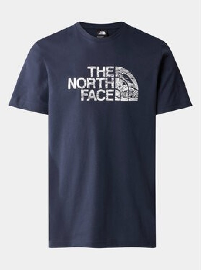 The North Face T-Shirt Woodcut Dome NF0A87NX Granatowy Regular Fit