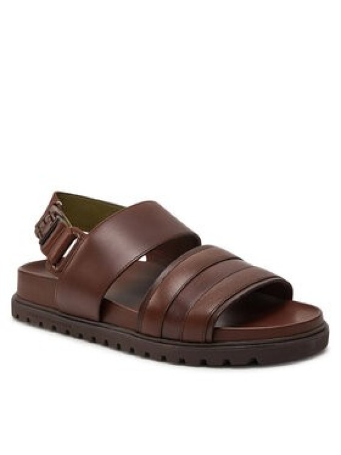 Tommy Hilfiger Sandały Elevated Th Buckle Lth Sandal FM0FM05007 Brązowy