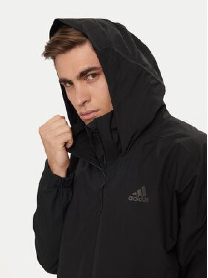 adidas Kurtka przeciwdeszczowa Terrex Traveer RAIN.RDY HG6016 Czarny Relaxed Fit