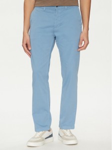 BOSS Chinosy 50534378 Błękitny Regular Fit
