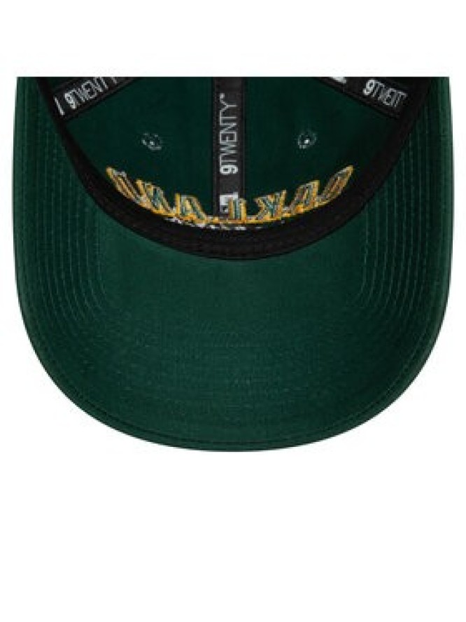 New Era Czapka z daszkiem Mlb Wordmark 920 Athletics 60503513 Zielony