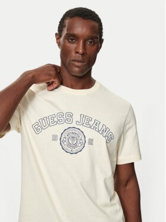 Guess T-Shirt M4BI83 K8FQ4 Écru Regular Fit