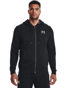 Under Armour Bluza UA Essential Fleece FZ Hood 1373881 Czarny Regular Fit