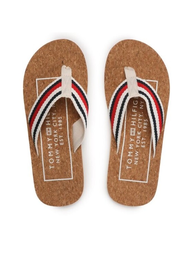 Tommy Hilfiger Japonki Cork Beach Sandal FM0FM04475 Beżowy