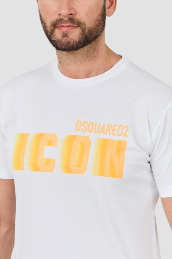 DSQUARED2 Biały t-shirt Icon Blur Cool Fit Tee