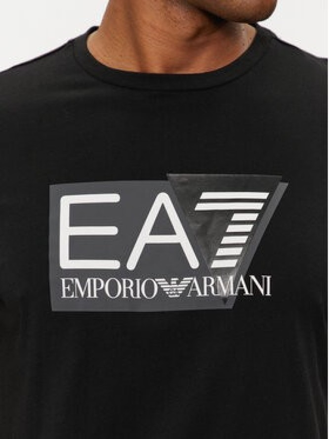 EA7 Emporio Armani T-Shirt 3DPT81 PJM9Z 1200 Czarny Regular Fit