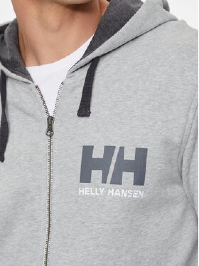 Helly Hansen Bluza Hh Logo Full Zip Hoodie 34163 Szary Regular Fit