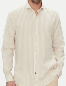 Hechter Paris Koszula 60357 151606 Beżowy Regular Fit