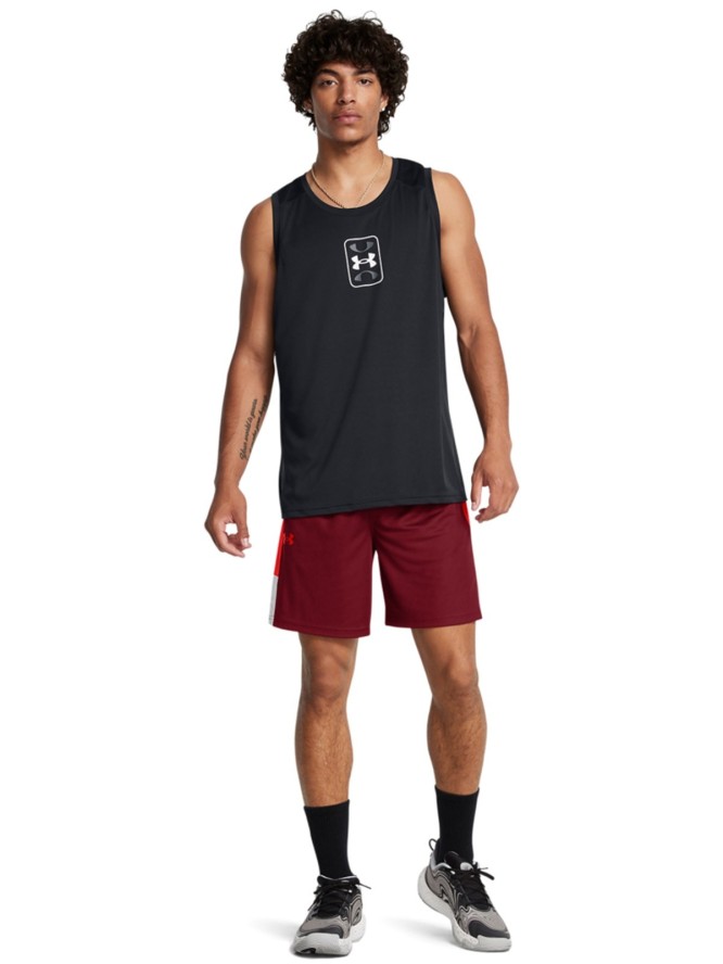 Spodenki do koszykówki męskie Under Armour UA Zone 7" Short - czerwone