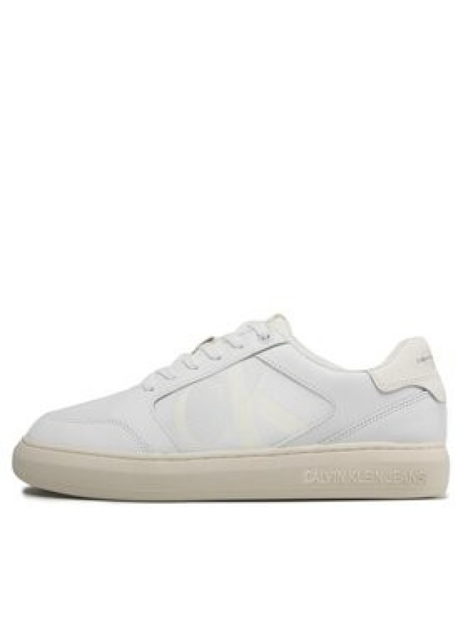 Calvin Klein Jeans Sneakersy Casual Cupsole Lth-Pu Mono YM0YM00573 Biały