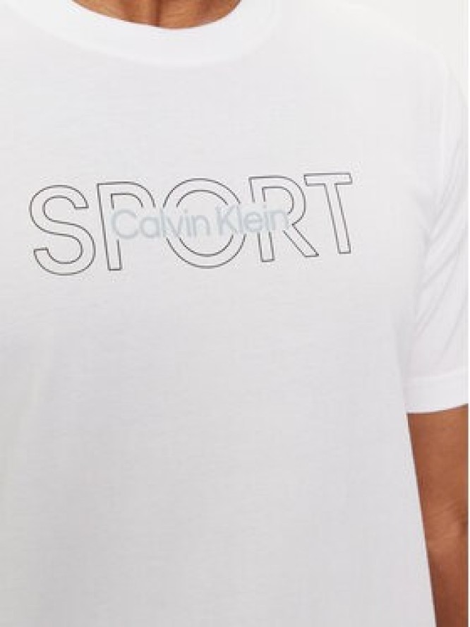 Calvin Klein Performance T-Shirt Graphic 00GMS4K169 Biały Regular Fit