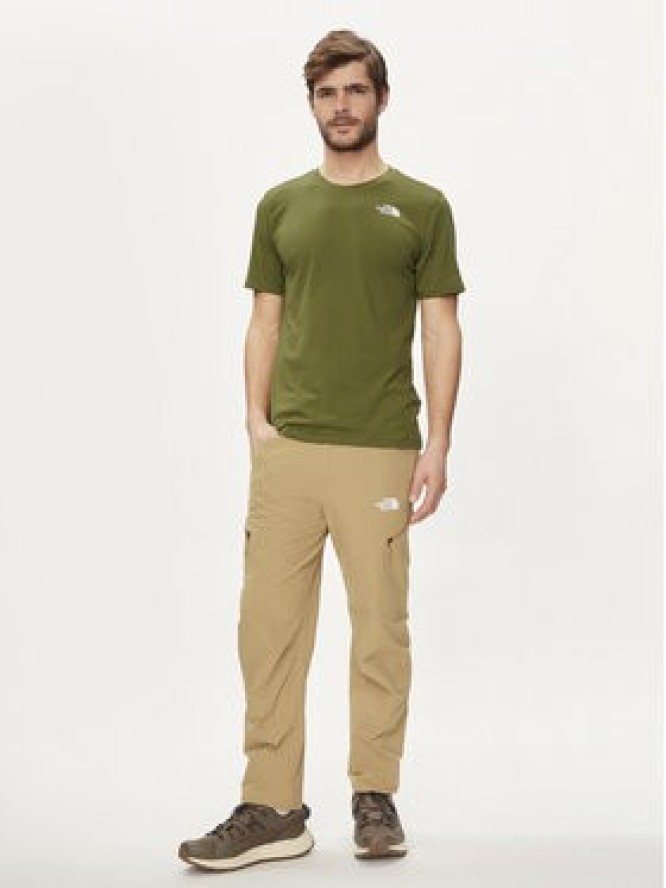 The North Face T-Shirt Foundation Mountain Lines NF0A8830 Zielony Regular Fit