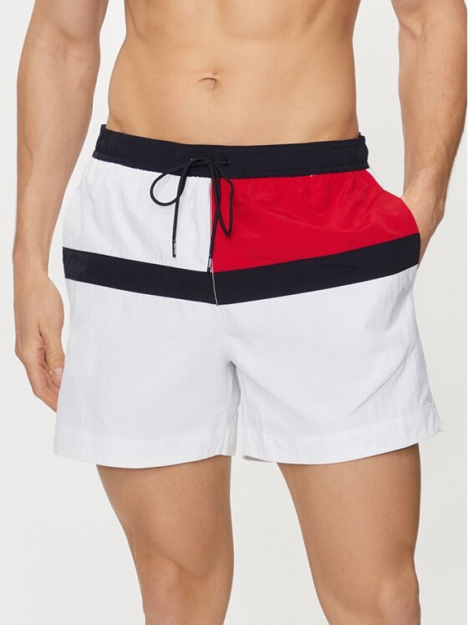 Tommy Hilfiger Szorty kąpielowe UM0UM03259 Biały Regular Fit