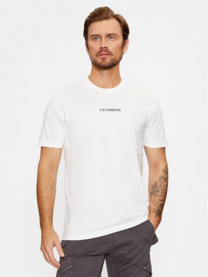 C.P. Company T-Shirt 15CMTS243A006586W Biały Regular Fit