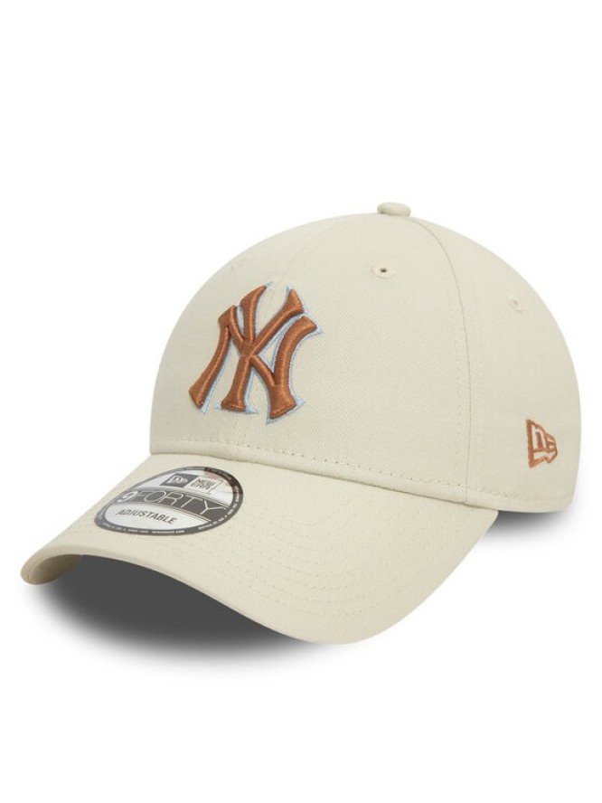 New Era Czapka z daszkiem Mlb Patch 940 Nyy 60503506 Beżowy