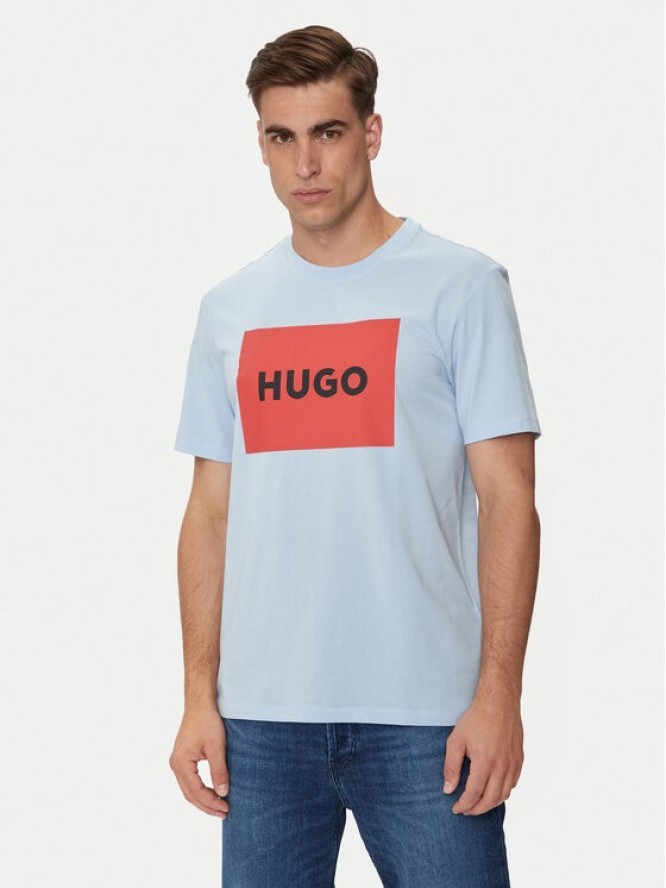 Hugo T-Shirt Dulive222 50467952 Niebieski Regular Fit