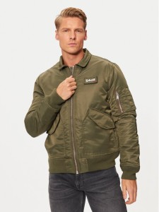 SCHOTT N.Y.C. Kurtka bomber 210100RS Zielony Regular Fit