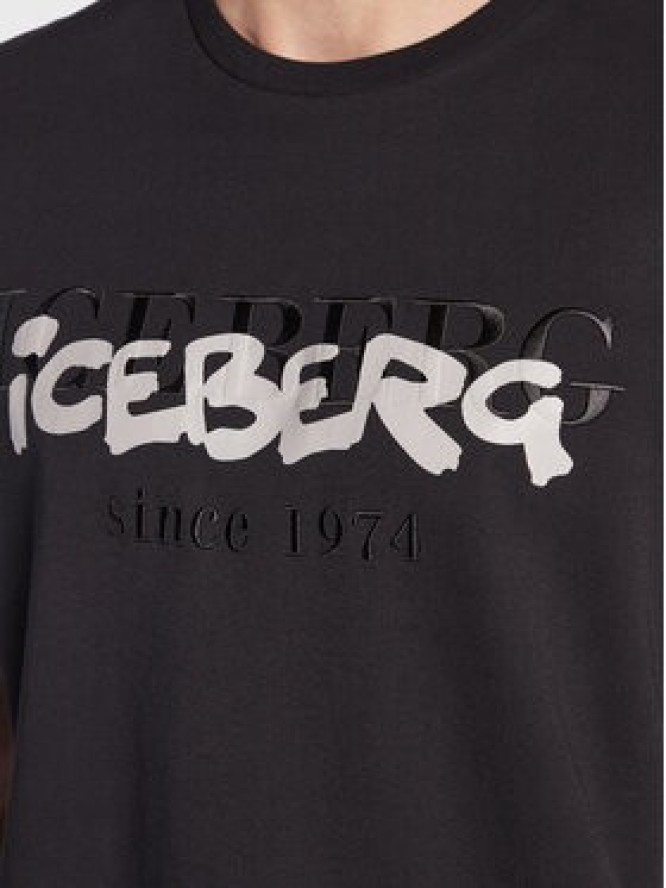 Iceberg T-Shirt 23EI1P0F0276307 Czarny Regular Fit