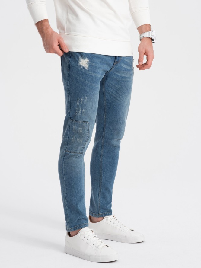 Spodnie męskie jeansowe SKINNY FIT - jasny niebieski P1060 - XXL