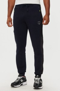 AERONAUTICA MILITARE Granatowe męskie spodnie dresowe With Mesh